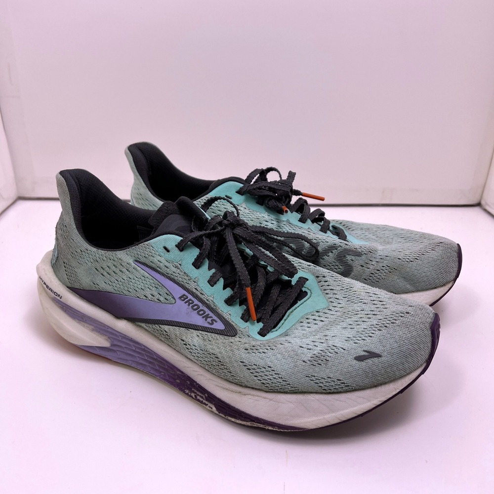 Brooks Hyperion DNA Flash Nitrogen Injected Running Shoes Mens 9.5 Green Purple